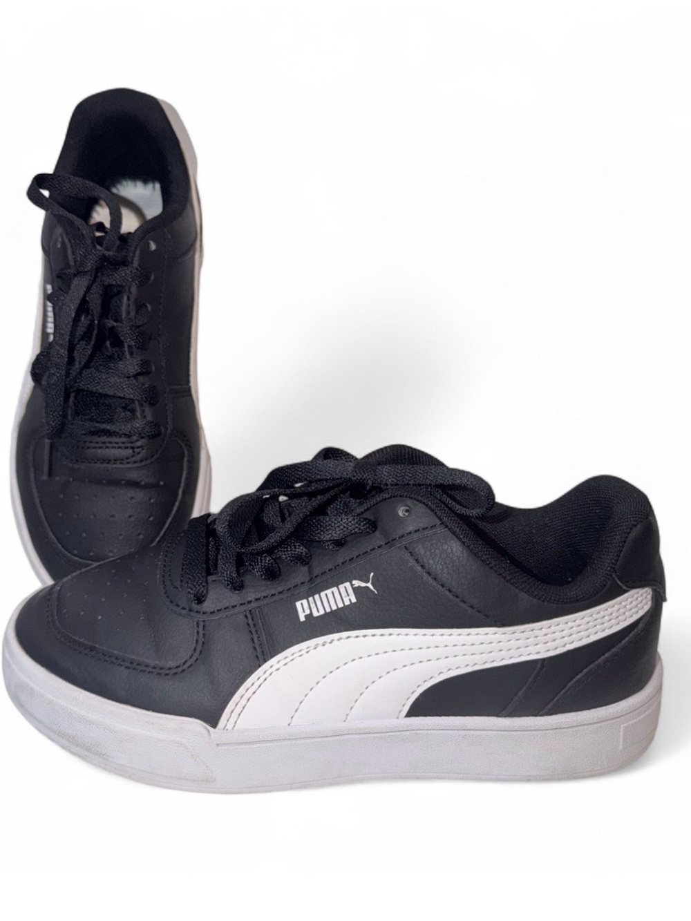 Puma Youth Boys Pre-School Kids Caven Black & White Youth Size US 4C